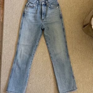 Agolde pinch waist straight cropped jeans